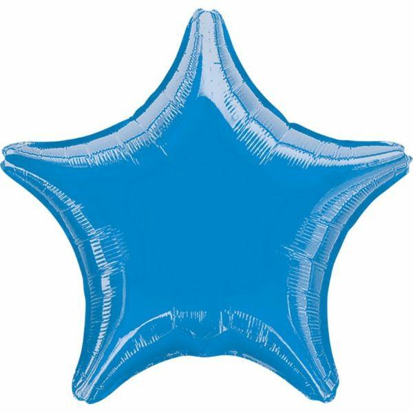 Plain Coloured Foil Balloons | Metallic Blue Star Foil Balloon – 45Cm