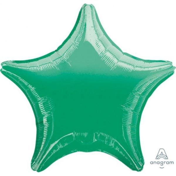 Plain Coloured Foil Balloons | Metallic Green Star Foil Balloon – 45Cm