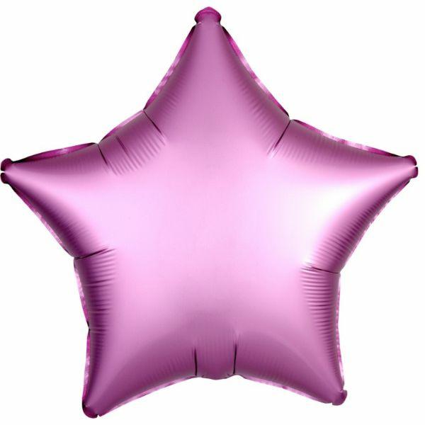 Plain Coloured Foil Balloons | Pink Satin Star Foil Balloon – 45Cm