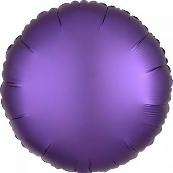 Plain Coloured Foil Balloons | Purple Royale Satin Round Foil Balloon – 45Cm