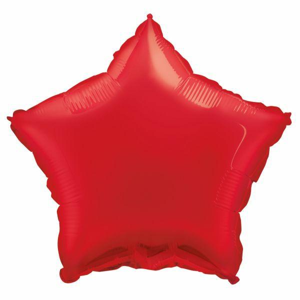 Plain Coloured Foil Balloons | Red Star Foil Balloon – 45Cm