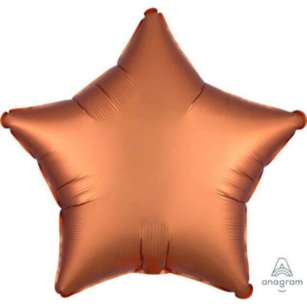 Plain Coloured Foil Balloons | Satin Luxe Amber Star Foil Balloon – 45Cm