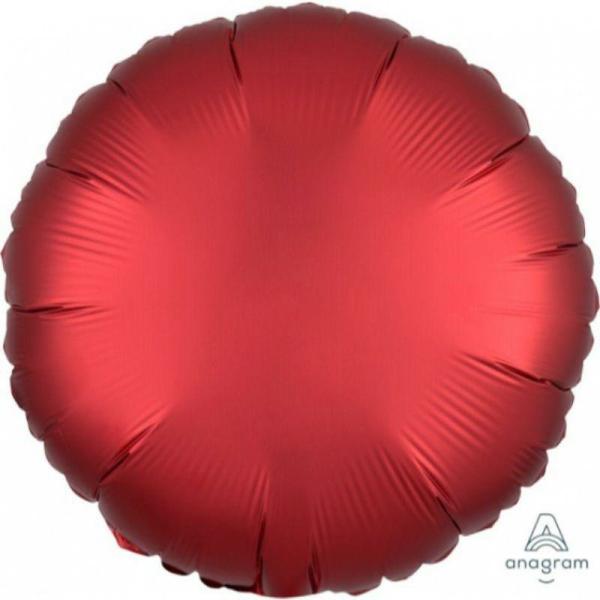 Plain Coloured Foil Balloons | Satin Luxe Sangria Circle Foil Balloon – 45Cm