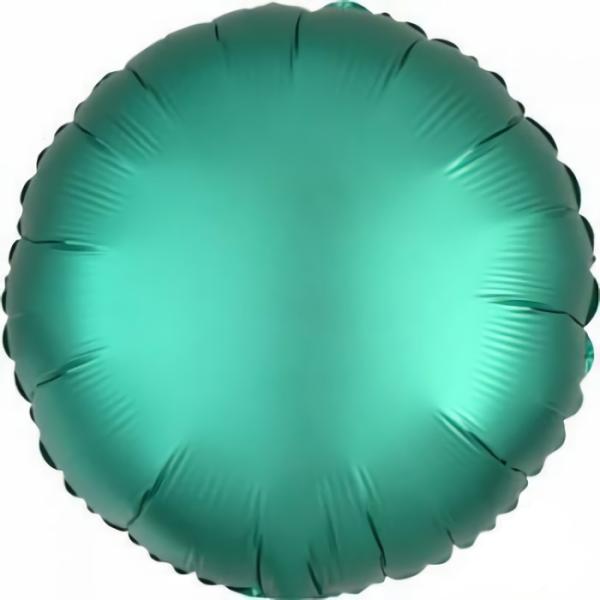 Plain Coloured Foil Balloons | Turquoise Jade Satin Round Foil Balloon – 45Cm