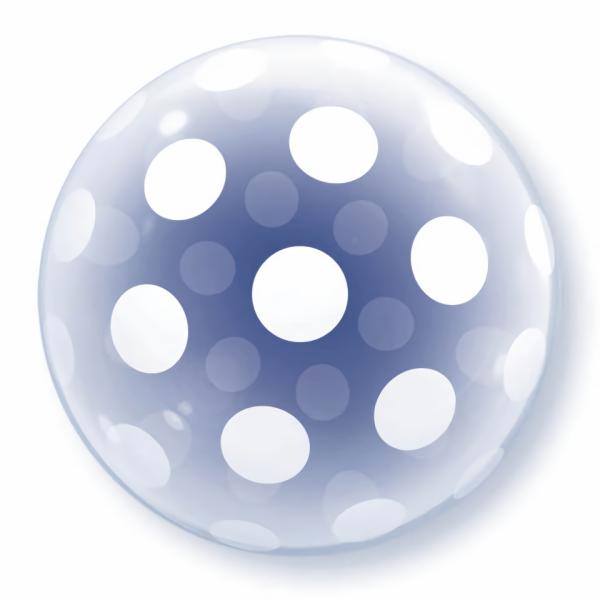 Printed Bubble Balloons | Big Polka Dots Bubble Balloon – 50Cm