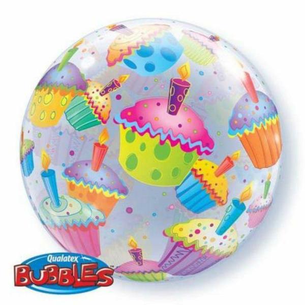 Printed Bubble Balloons | Cupcakes Bubble Balloon 55Cm