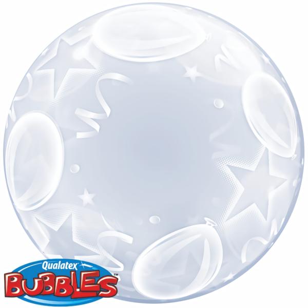 Printed Bubble Balloons | Stars And Streamers Bubble Balloon – 60Cm