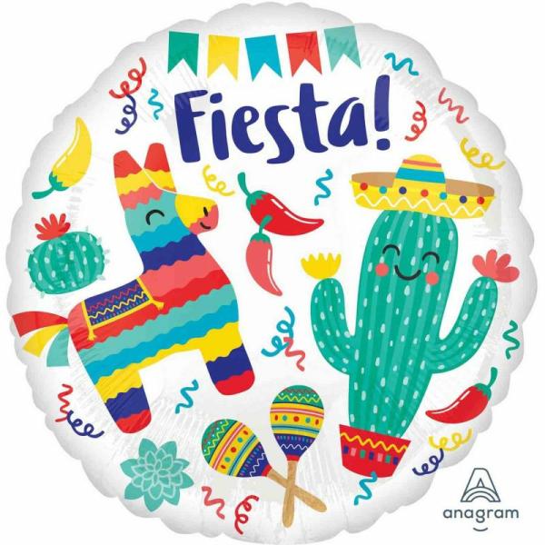 Printed Foil Balloons | Mexican Taco Fiesta Party Standard Foil Balloon – 45Cm