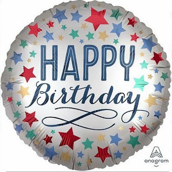 Printed Foil Balloons | Satin Happy Birthday Foil Balloon