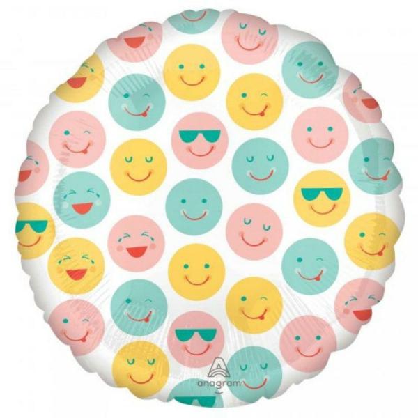 Printed Foil Balloons | Smiley Faces Foil Balloon – 45Cm