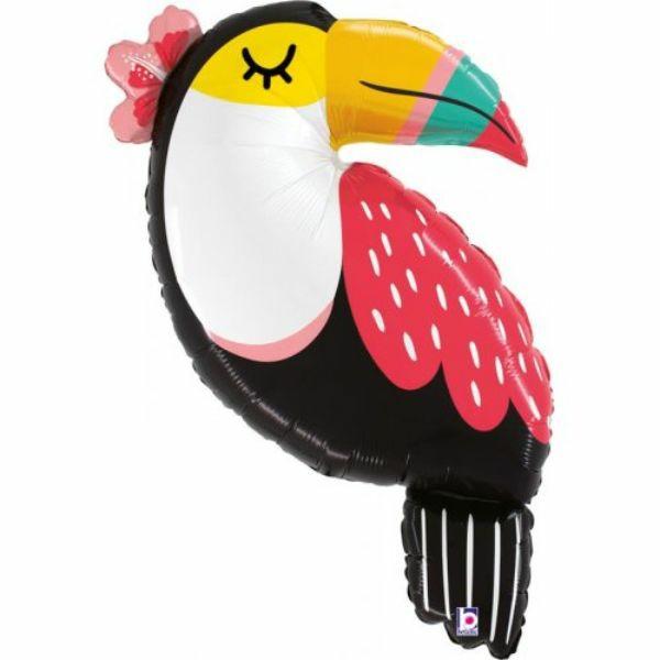 Printed Foil Balloons | Summer Toucan Shape Foil Balloon – 101Cm