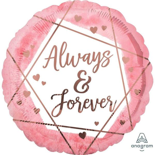 Special Occasion Foil Balloons | Always & Forever Watercolour Round Foil Balloon – 45Cm