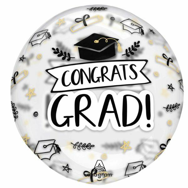 Special Occasion Foil Balloons | Clear Printed Congrats Grad Balloon – 45Cm