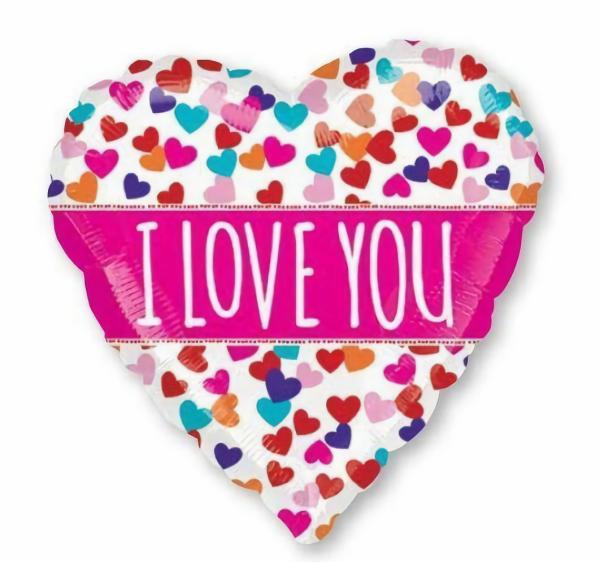 Special Occasion Foil Balloons | I Love You Pink Foil Balloon