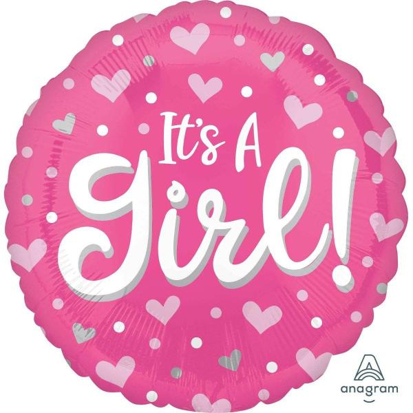 Special Occasion Foil Balloons | Its A Heart & Dot Round Foil Balloon – 45Cm