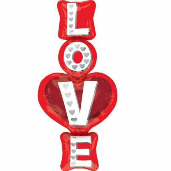 Special Occasion Foil Balloons | Love Stacked Hearts Foil Balloon – 50Cm X 99Cm