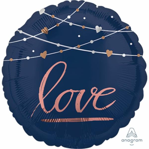 Special Occasion Foil Balloons | Navy Wedding Love Foil Balloon – 45Cm