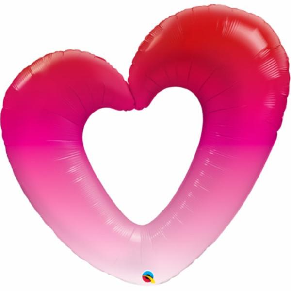 Special Occasion Foil Balloons | Pink Ombre Heart Shape Foil Balloon – 106Cm