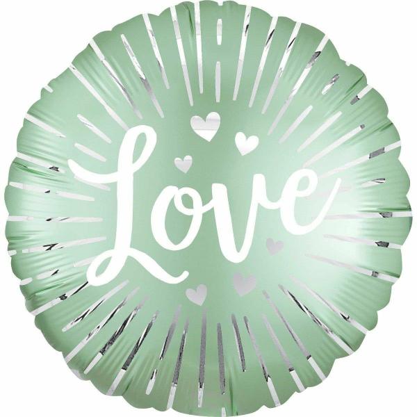 Special Occasion Foil Balloons | Satin Mint Love Burst Round Foil Balloon – 45Cm