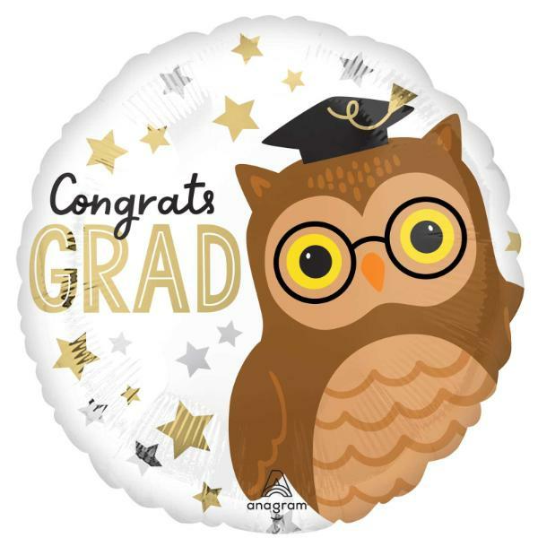 Special Occasion Foil Balloons | Standard Hx Congrats Grad Wise Owl Foil Balloon – 45Cm