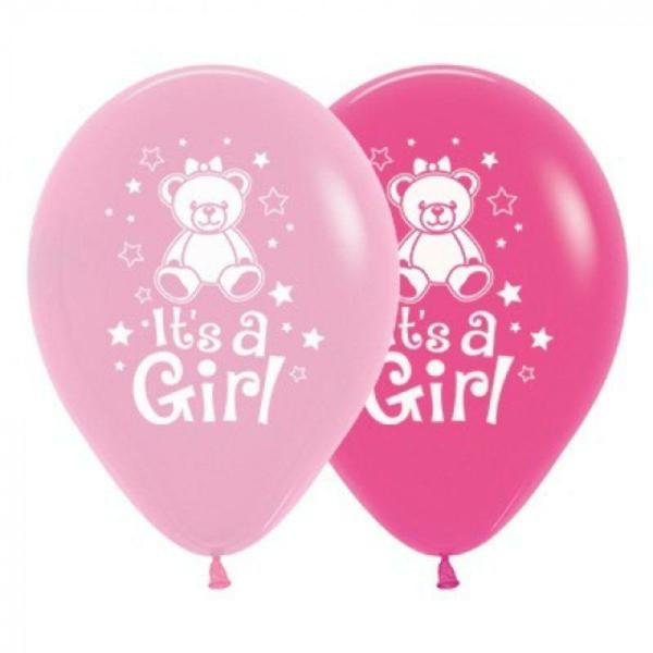 Special Occasion Latex Balloons | 6 Pack Its A Teddy Fashion Pink & Fuchsia Latex Balloons – 30Cm