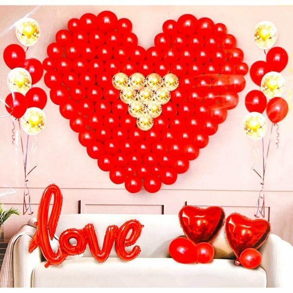 Special Occasion Latex Balloons | Love Heart Shape Balloon Set