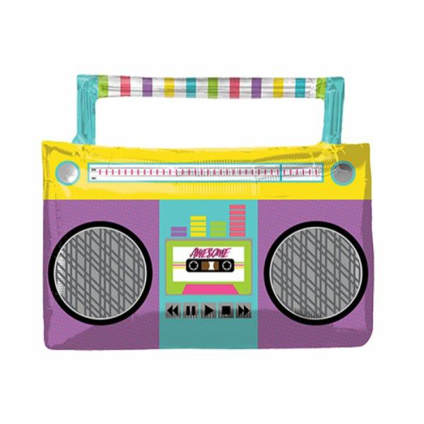 Supershapes | Awesome Party Boombox Foil Balloon – 68Cm X 55Cm