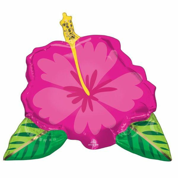 Supershapes | Beautiful Tropical Hibiscus Flower Foil Balloon – 63Cm X 68Cm