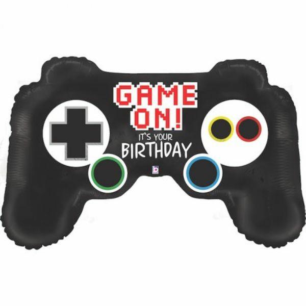 Supershapes | Birthday Game Controller Shape Foil Balloon – 91Cm