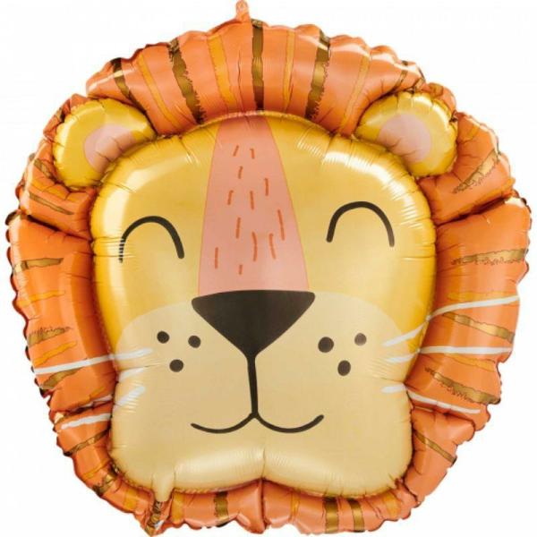 Supershapes | Get Wild Lion Head Foil Balloon – 71Cm X 68Cm