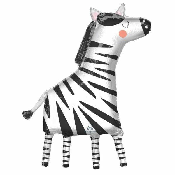 Supershapes | Get Wild Zebra Foil Balloon – 60Cm X 91Cm