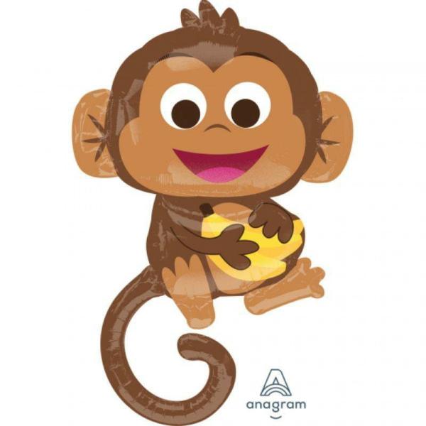 Supershapes | Happy Monkey Foil Balloon – 63Cm X 91Cm