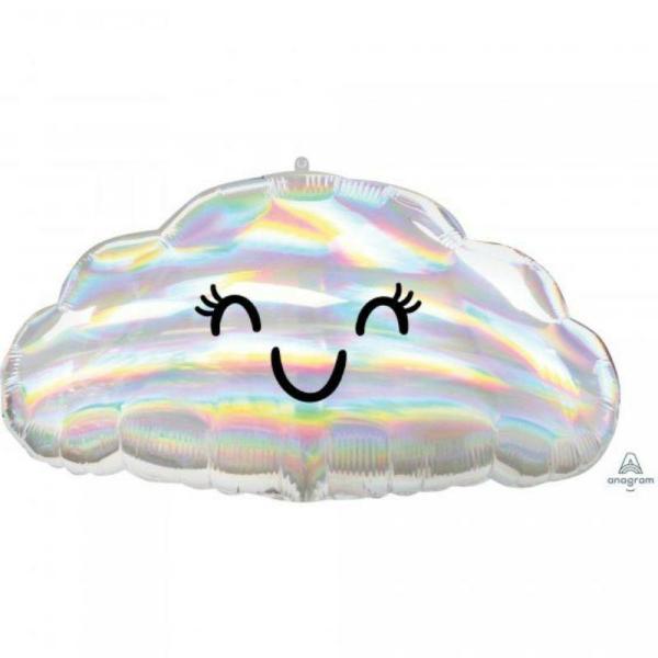 Supershapes | Iridescent Cloud Shape Foil Balloon – 58Cm X 30Cm