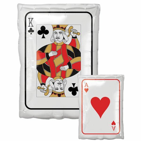 Supershapes | Junior Shape Roll The Dice King & Ace Playing Card Foil Balloon – 30Cm X 43Cm