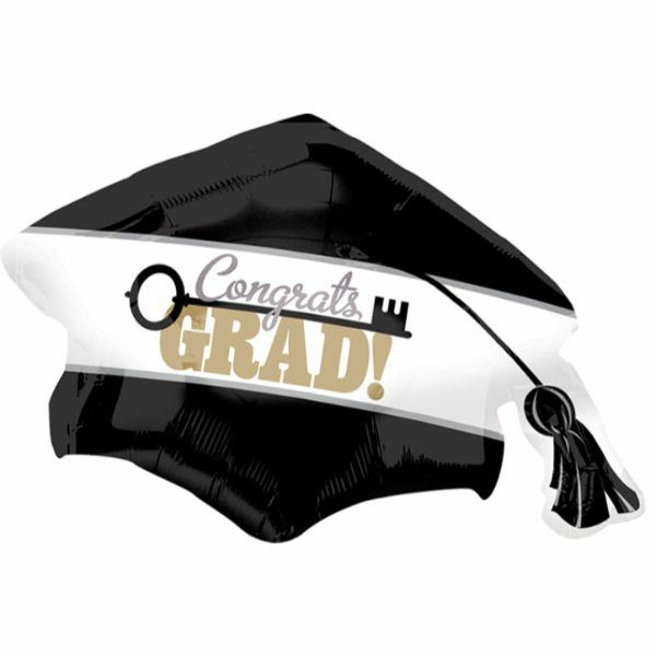 Supershapes | Key To Success Cap Congrats Grad Foil Balloon – 79Cm X 56Cm