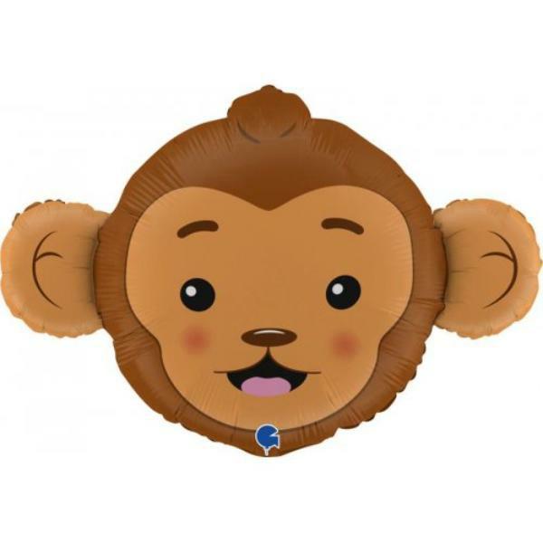 Supershapes | Monkey Head Shape Foil Balloon – 91Cm