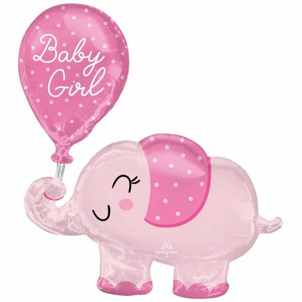 Supershapes | Pink Elephant Foil Balloon – 73Cm X 78Cm