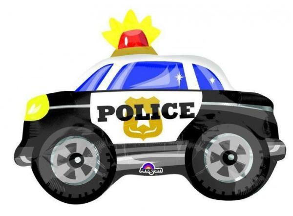 Supershapes | Police Car Junior Shape Foil Balloon – 45Cm X 60Cm