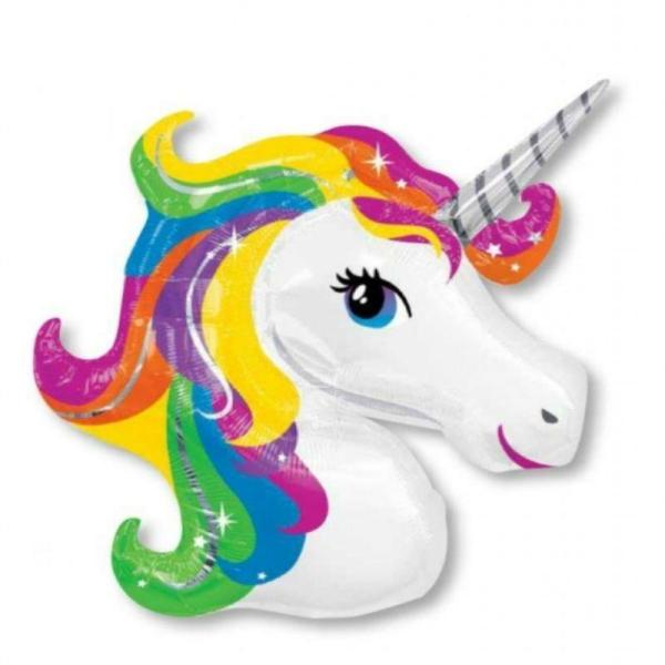 Supershapes | Rainbow Unicorn Foil Balloon – 83Cm X 73Cm