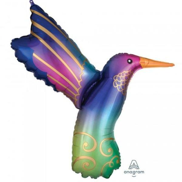 Supershapes | Satin Infused Hummingbird Foil Balloon – 73Cm X 91Cm