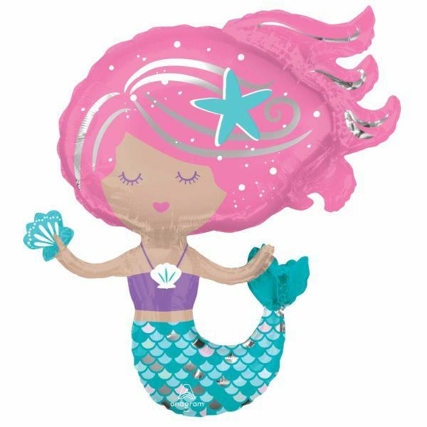 Supershapes | Shimmering Mermaid Foil Balloon – 73Cm X 76Cm