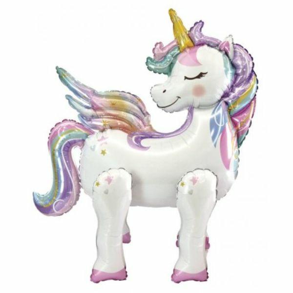 Supershapes | Unicorn Shape Standing Air Foil Balloon – 66Cm X 61Cm X 32Cm