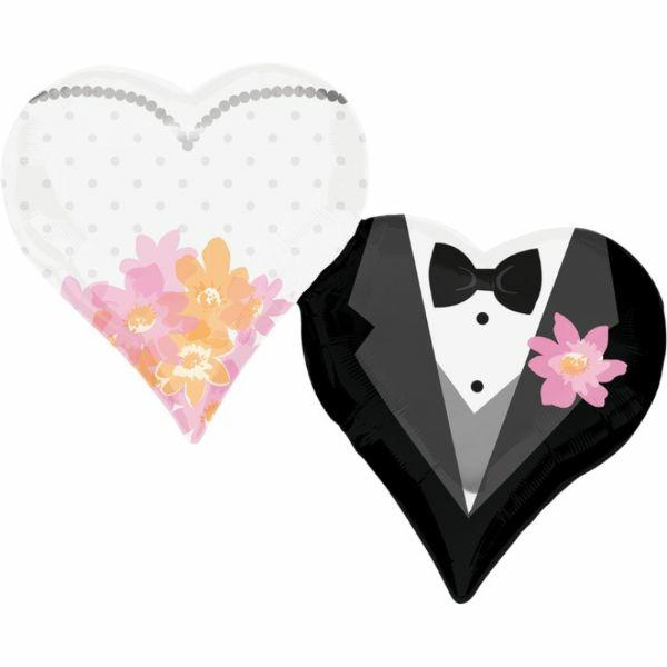 Supershapes | Wedding Couple Hearts Foil Balloon – 76Cm X 63Cm