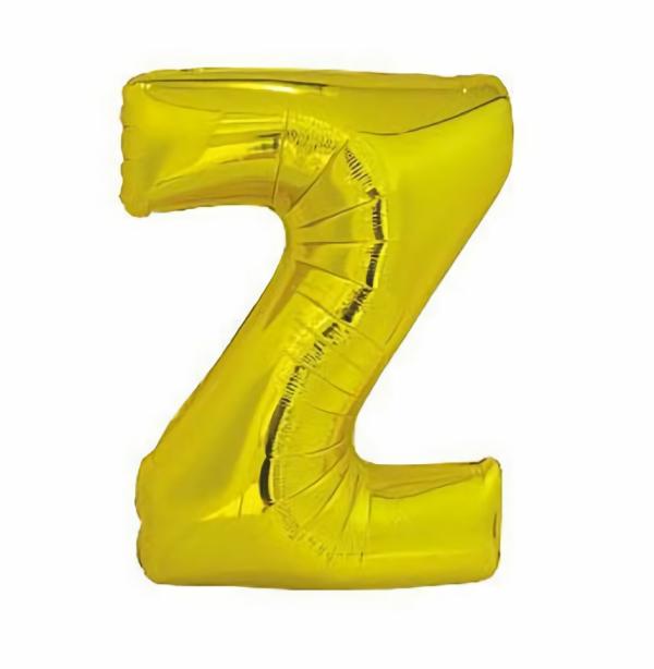 Letter Foil Balloons – 86cm | Gold Letter Z Foil Balloon – 86Cm