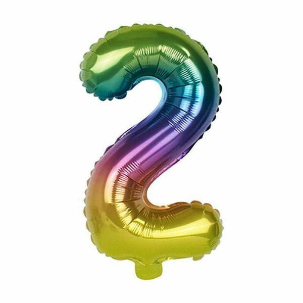 Numbered Foil Balloons – 66cm | Rainbow Number Foil Balloons #2 – 66Cm