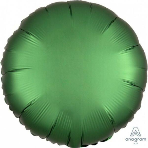 Plain Coloured Foil Balloons | Satin Luxe Emerald Circle Foil Balloon – 45Cm