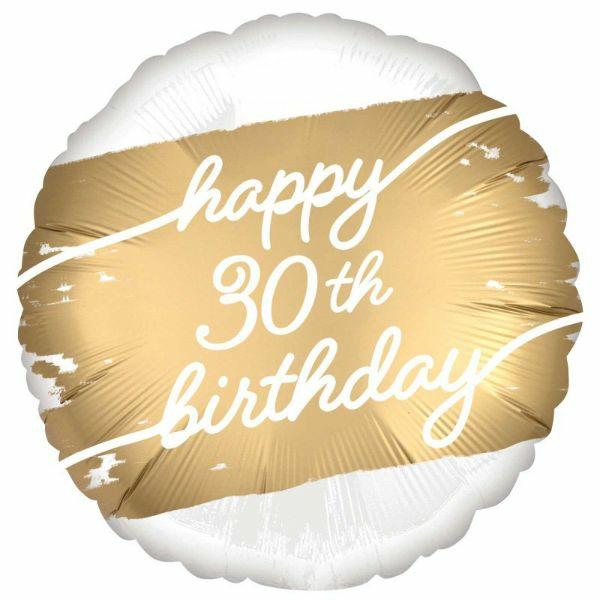 Special Occasion Foil Balloons | Happy 30Th Birthday Golden Age Foil Balloon – 45Cm