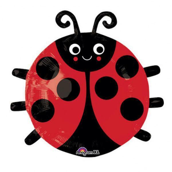 Supershapes | Happy Lady Bug Junior Shape Foil Balloon