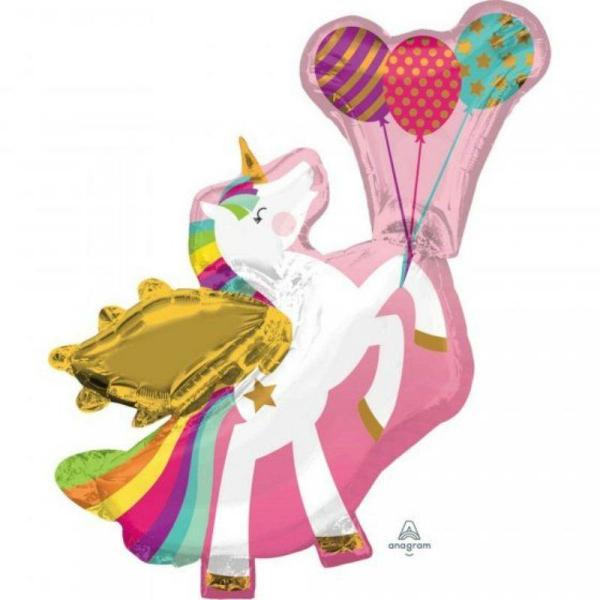 Supershapes | Winged Unicorn Foil Balloon – 78Cm X 86Cm