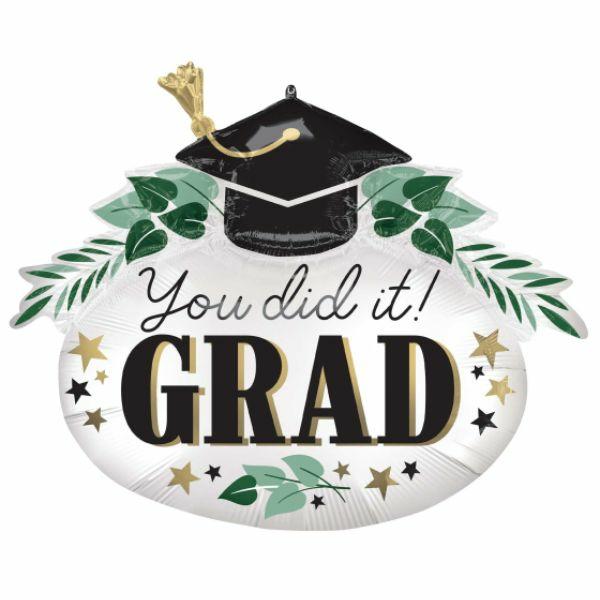 Supershapes | You Did It Graduation Ivy Satin Foil Balloon – 86Cm X 73Cm